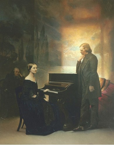 clara schumann painting by Alain Senez