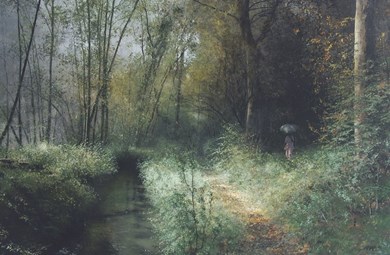 la promeneuse painting by Alain Senez
