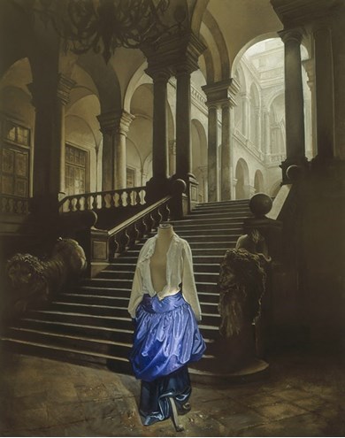 la robe bleu painting by Alain Senez
