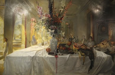 le banquet painting by Alain Senez