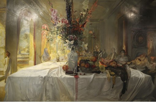 le banquet painting by Alain Senez
