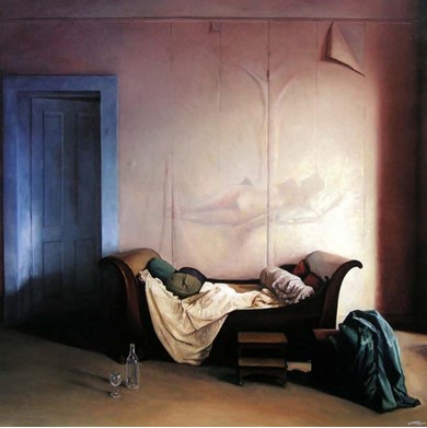 le lit painting by Alain Senez
