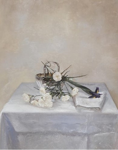 nature morte painting by Alain Senez