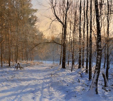 neige de janvier painting by Alain Senez