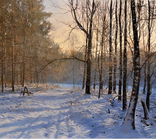 neige de janvier painting by Alain Senez