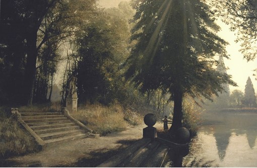 parc de la hulpe painting by Alain Senez