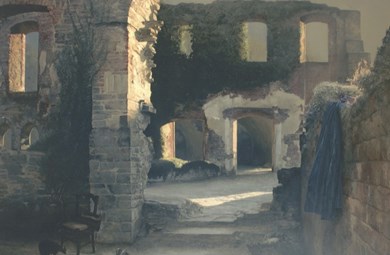 ruines painting by Alain Senez