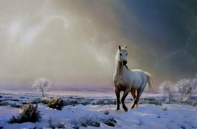 Soir de Neige painting by Alain Senez