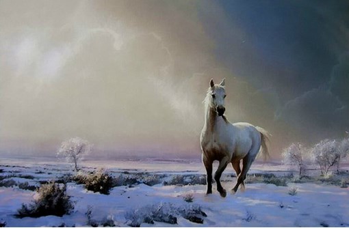 Soir de Neige painting by Alain Senez