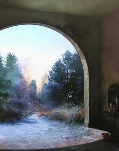 soir d'hiver painting by Alain Senez