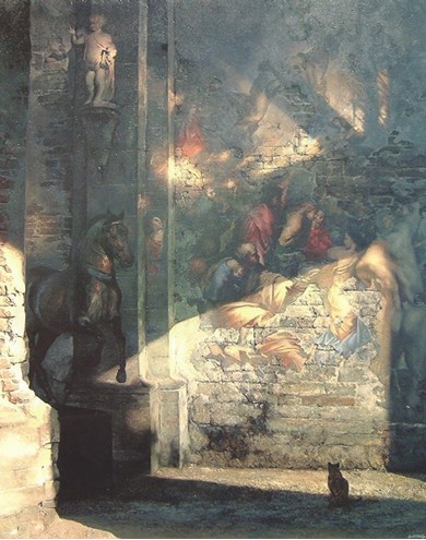transfiguration painting by Alain Senez